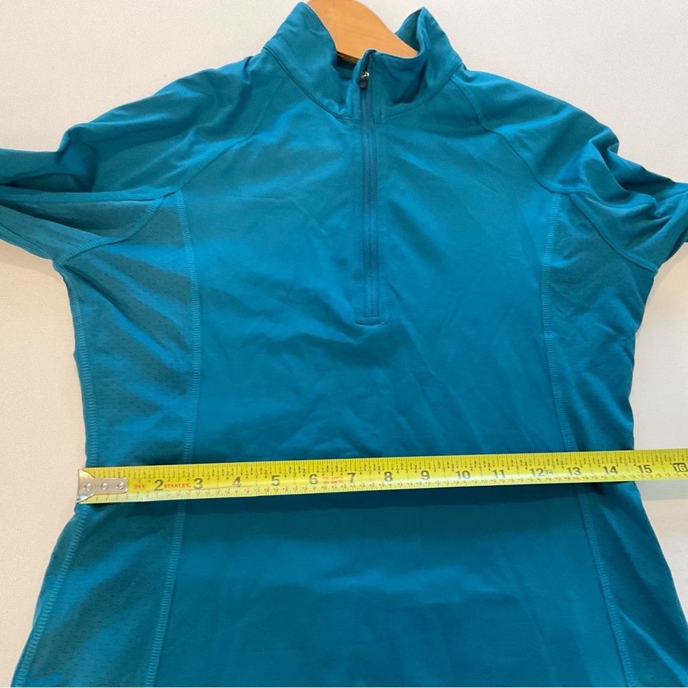 NWOT Runningskirts.com Women’s L Teal Half Zip Pullover Long Sleeve Running Vent - Picture 10 of 11